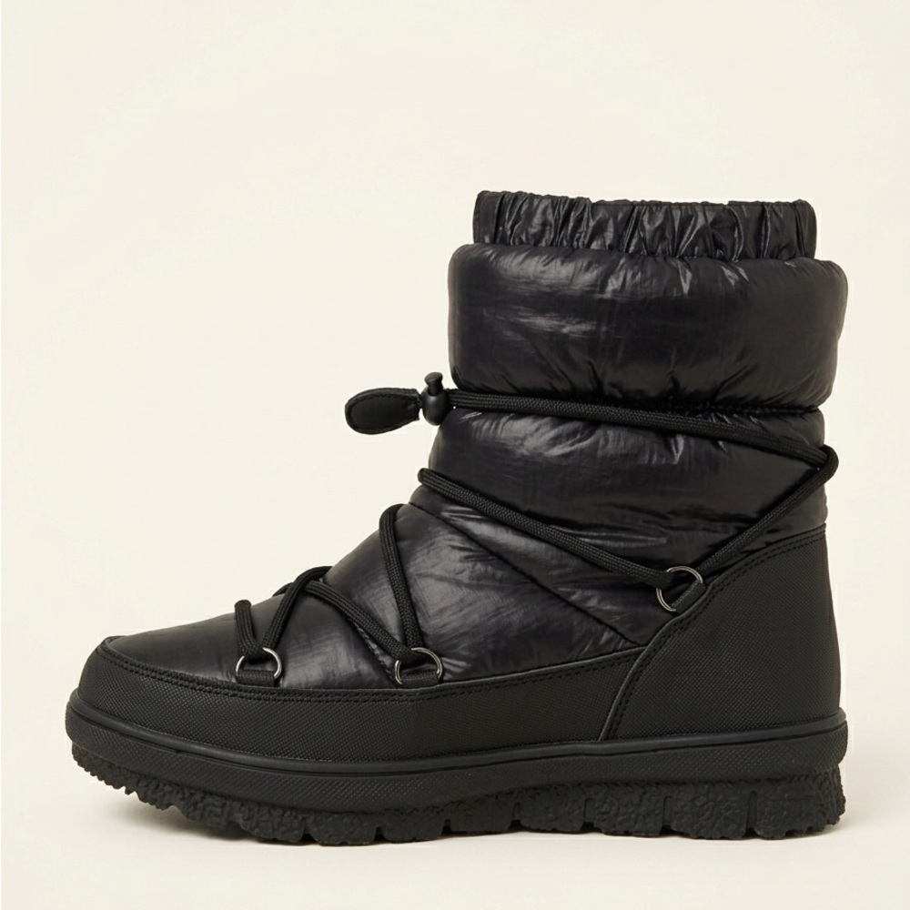 Moon Boot Style Black Winter Snow Boots